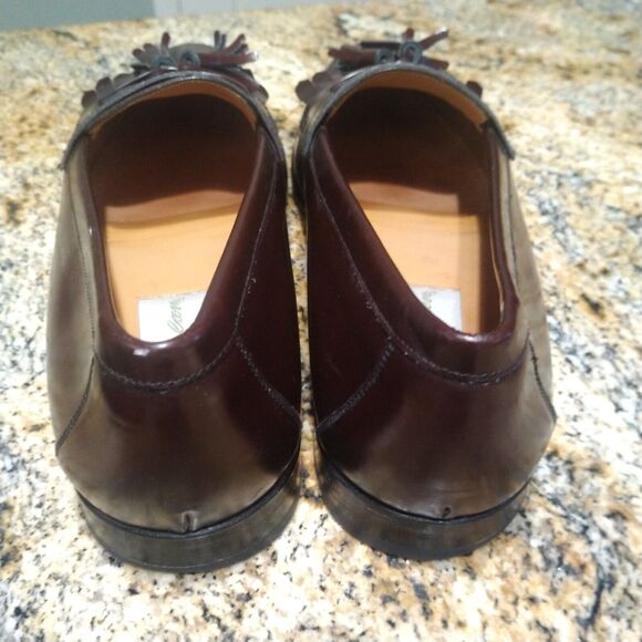 Mezlan Santander Kiltie Tassel Leather Loafer Dress Shoe Burgundy Mens 10.5 EUC main image 4